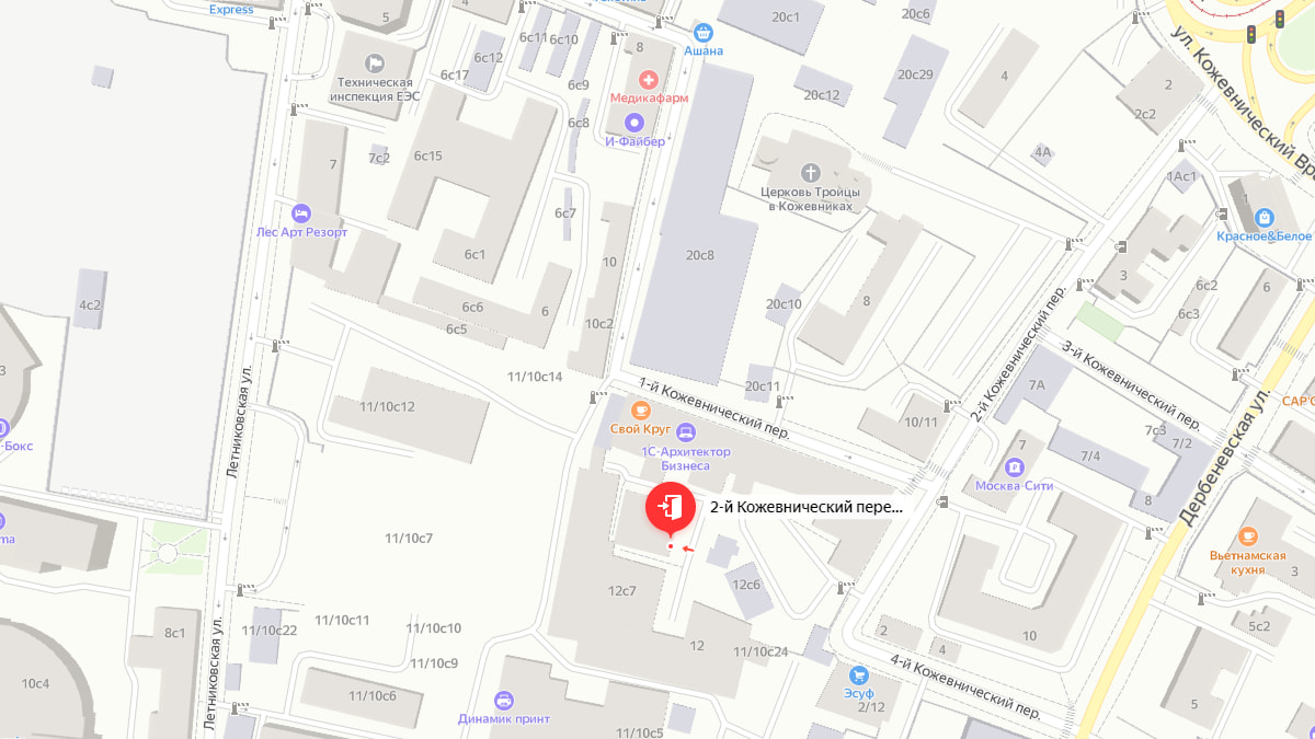 г. Москва, 2-й Кожевнический пер., д.12, стр.5, под.8, эт.3